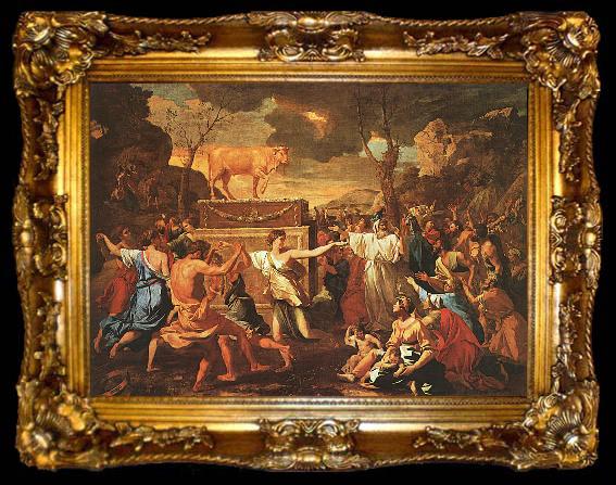 framed  Nicolas Poussin The Adoration of the Golden Calf, ta009-2